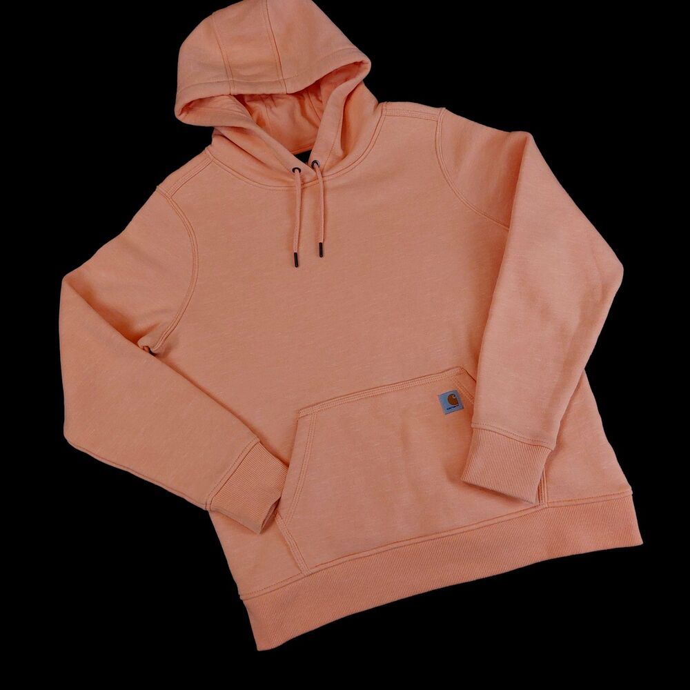 Carhartt Clarksburg Hoodie Relaxed Fit Pullover Women's Large Orange 102790